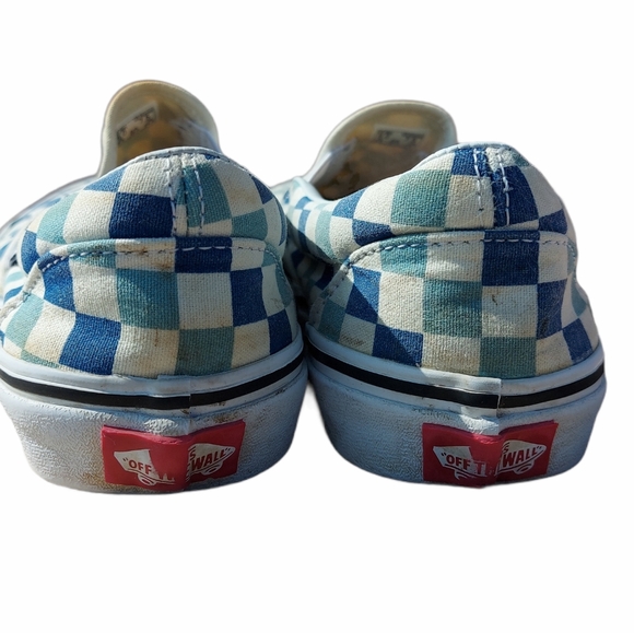 Vans blue and white check slip on unisex - Picture 4 of 7